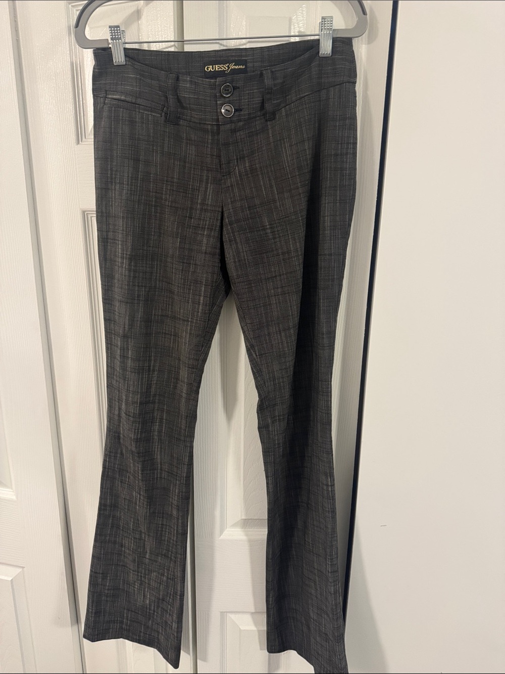 Guess Jeans Charcoal Plaid Trouser